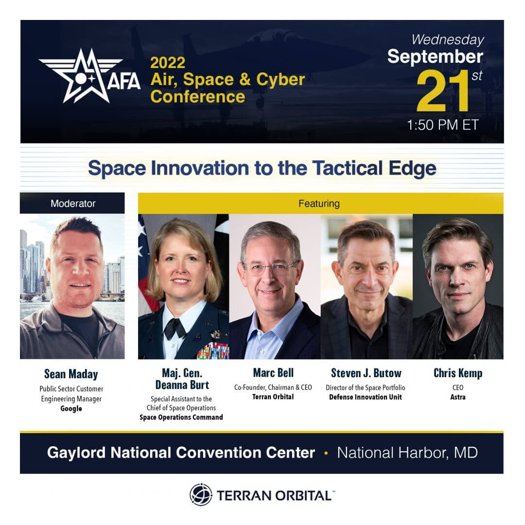 Marc Bell To Present At AFA Air, Space & Cyber Conference Terran Orbital